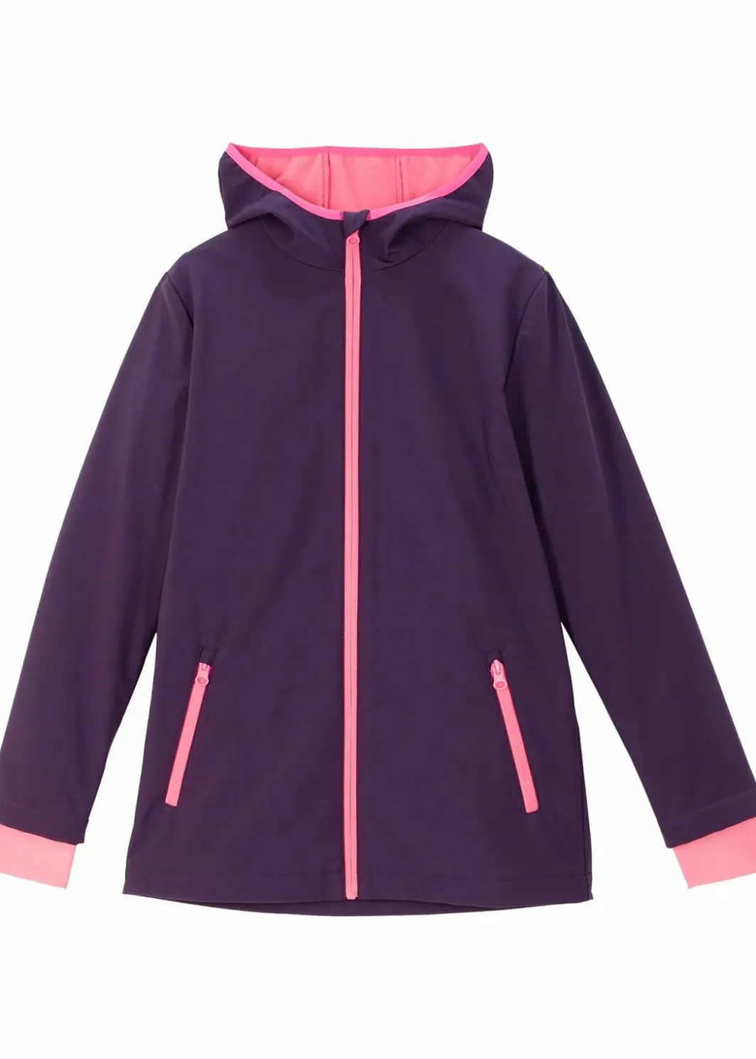 Clearance Softshelljacke mit Kapuze, wasserabweisend Kinder Mädchen 2-8 Jahre·Nachhaltigere Materialien|Mädchen 9-16 Jahre·Nachhaltigere Materialien
