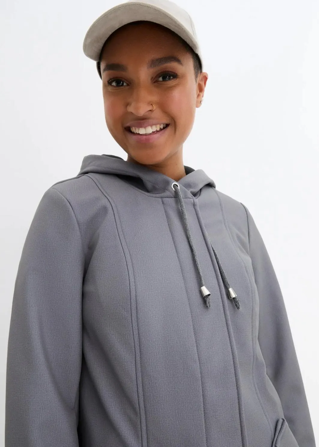 Damen bonprix Bekleidung·Hosen|Jacken & Mäntel|Softshell-Parka mit Kapuze