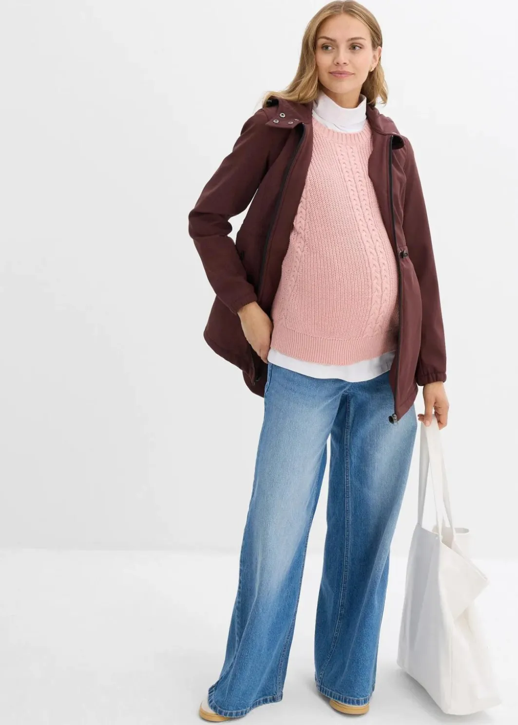 Damen bonprix Bekleidung·Blazer|Umstandsmode|Softshell-Tragejacke / Umstandsjacke, weitenregulierbar