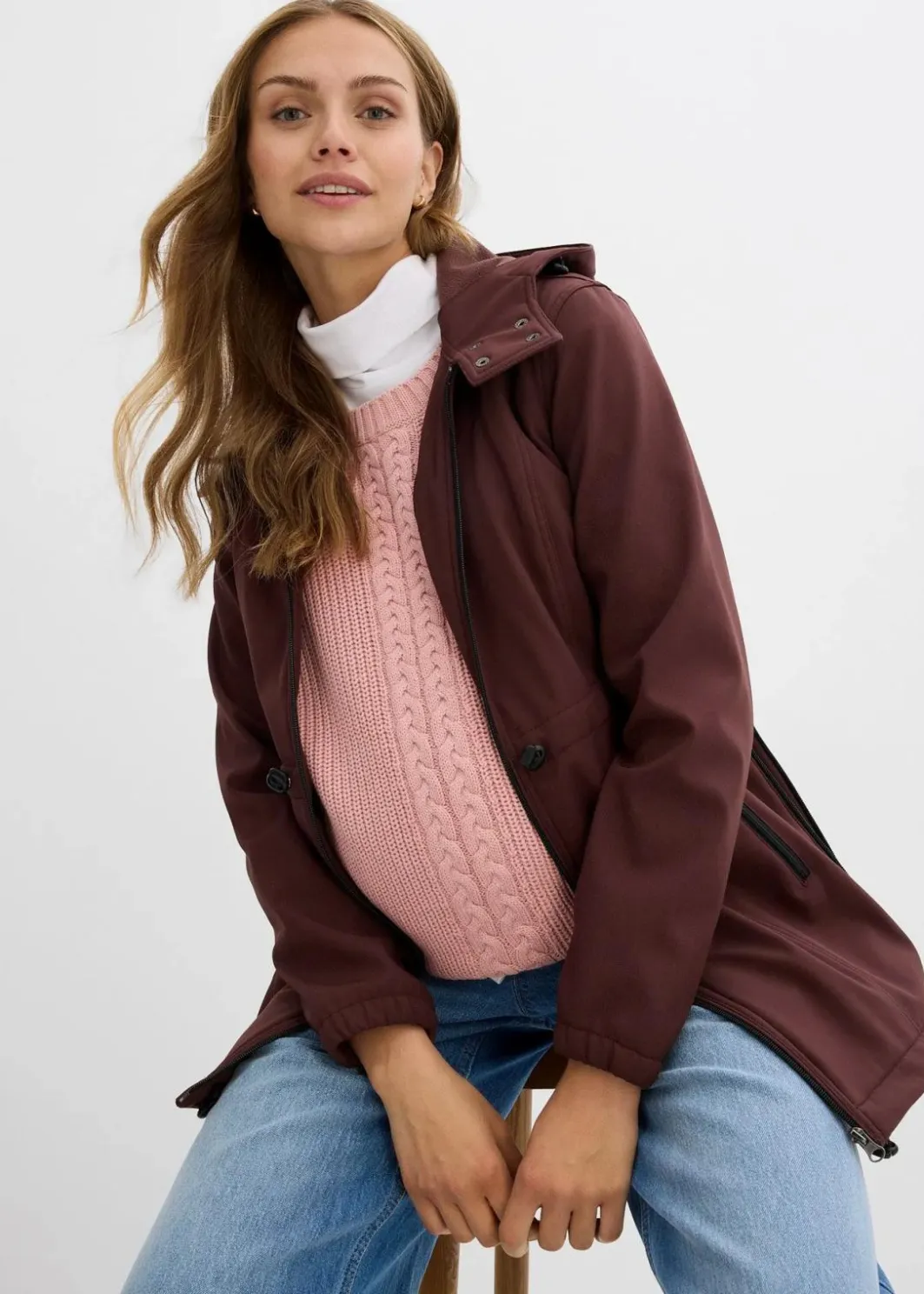 Damen bonprix Bekleidung·Blazer|Umstandsmode|Softshell-Tragejacke / Umstandsjacke, weitenregulierbar