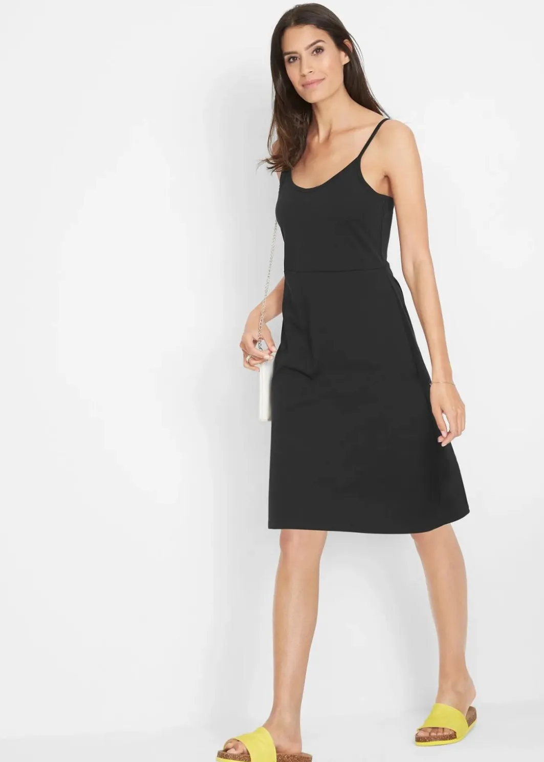 Damen bonprix Basics|Nachhaltigere Materialien|Sommer-Jersey-Kleid mit verstellbaren Trägern