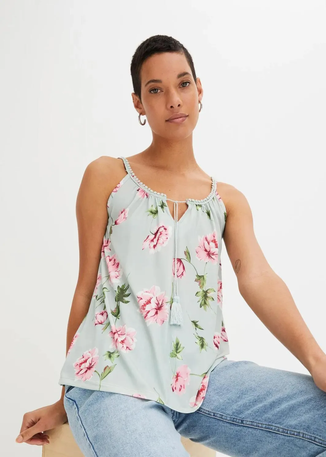 New Spaghettiträger-Top Damen Nachhaltigere Materialien|Shirts & Tops