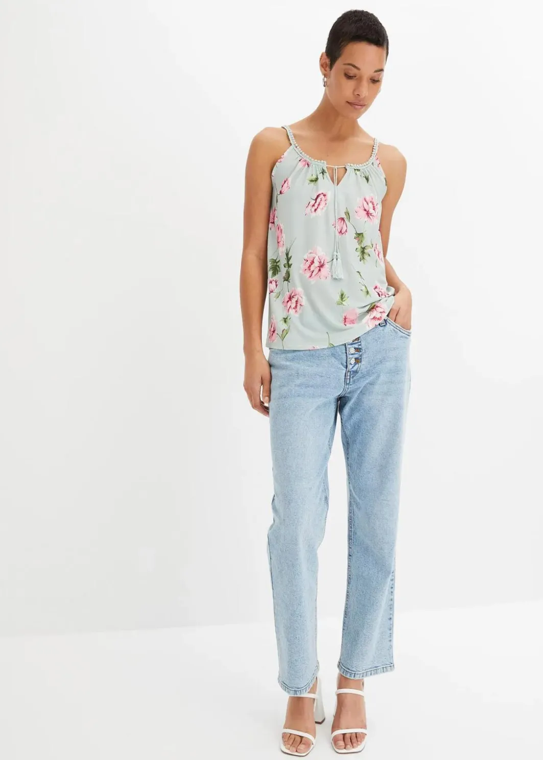 New Spaghettiträger-Top Damen Nachhaltigere Materialien|Shirts & Tops