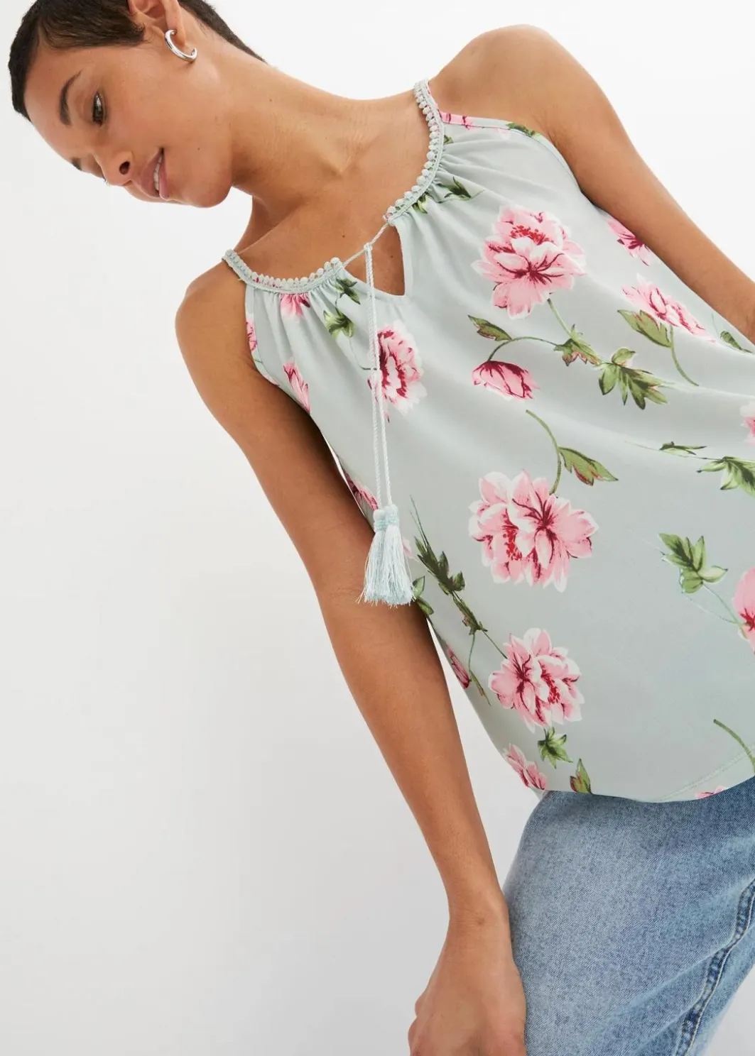New Spaghettiträger-Top Damen Nachhaltigere Materialien|Shirts & Tops