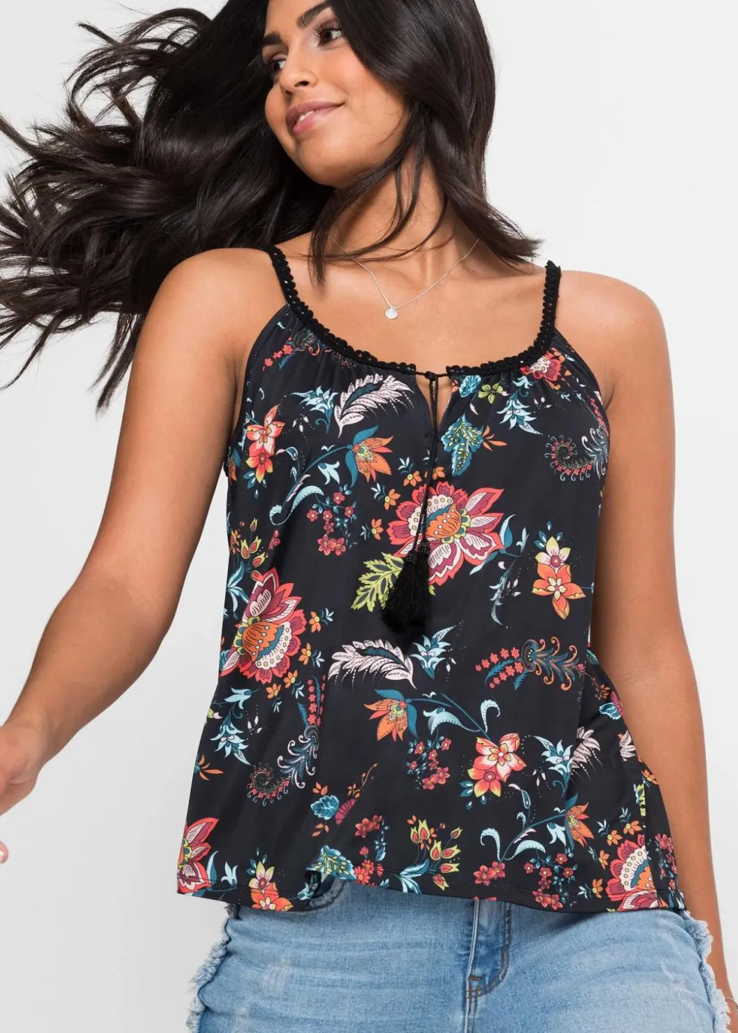 Outlet Spaghettiträger-Top Damen Nachhaltigere Materialien|Shirts & Tops