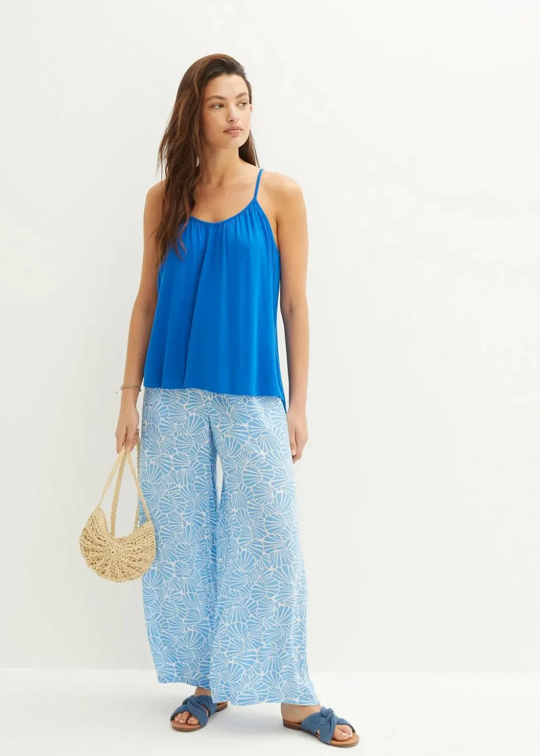 Damen bonprix Nachhaltigere Materialien|Shirts & Tops|Spaghettiträger-Top aus fließender Viskose