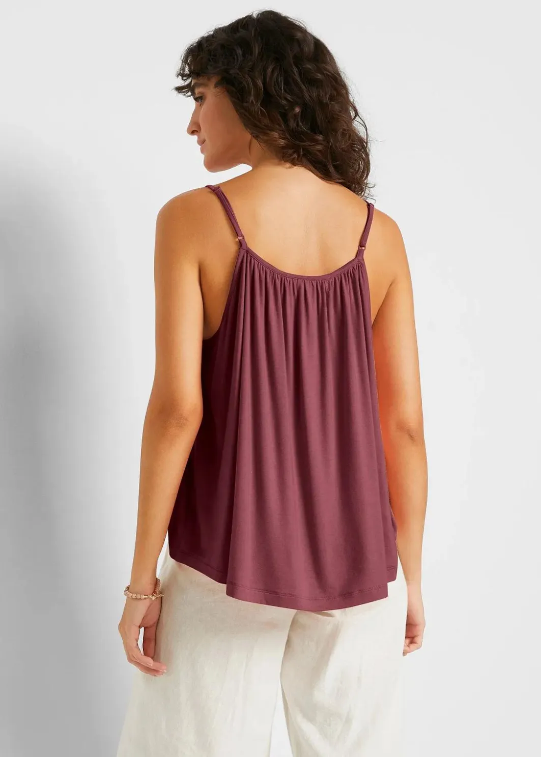 Hot Spaghettiträger-Top aus fließender Viskose Damen Nachhaltigere Materialien|Shirts & Tops