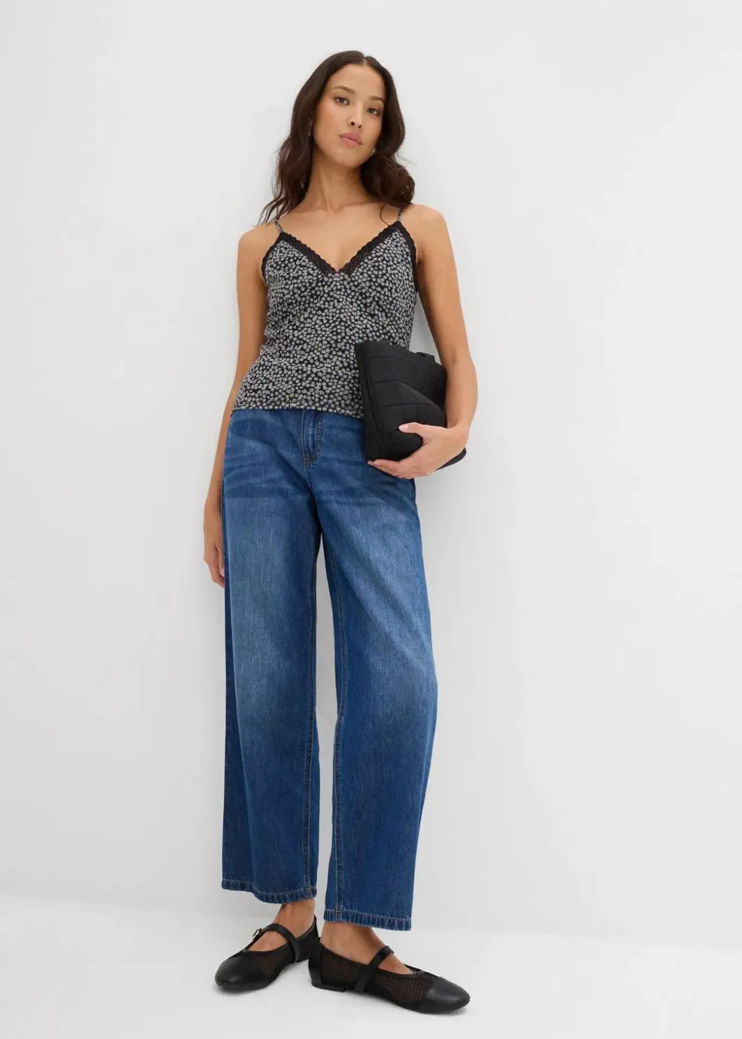 Damen bonprix Shirts & Tops|Spaghettiträger-Top aus Mesh
