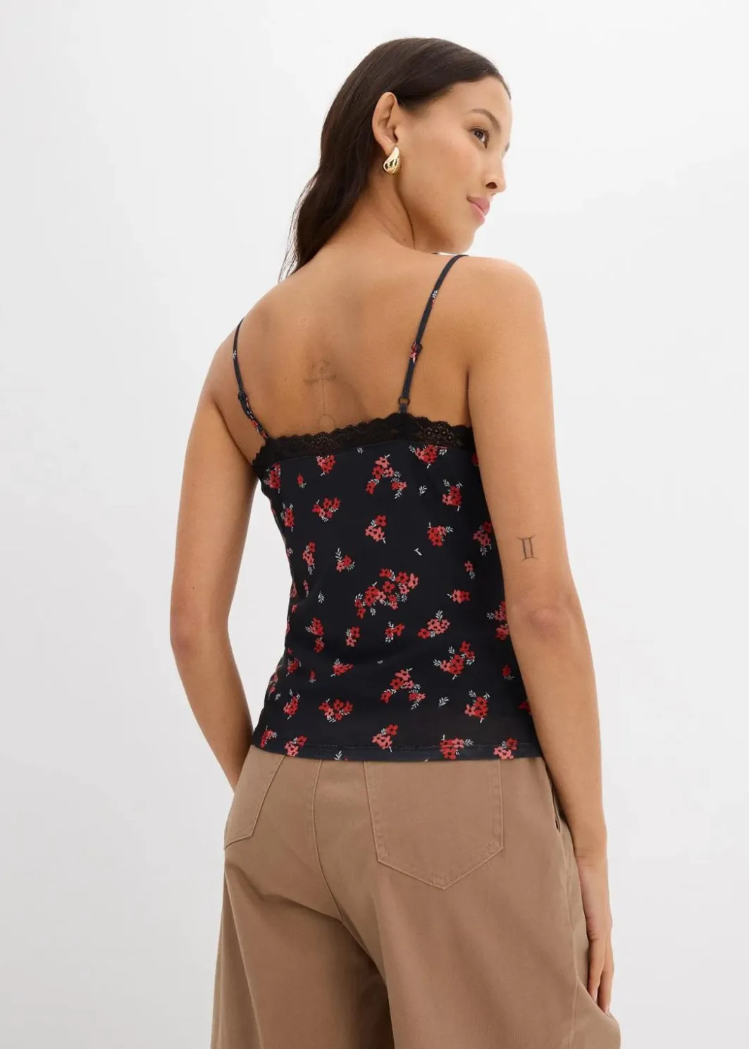 Best Spaghettiträger-Top aus Mesh Damen Shirts & Tops
