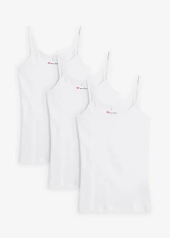 Discount Spaghettiträger-Top aus reiner Baumwolle (3er Pack) Damen Shirts & Tops|Basics