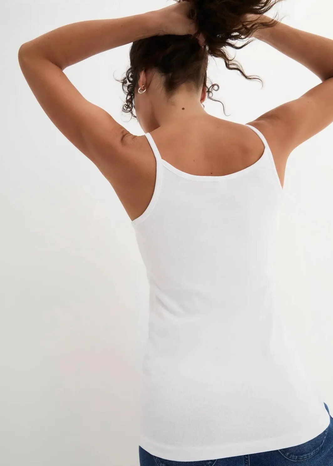 Discount Spaghettiträger-Top aus reiner Baumwolle (3er Pack) Damen Shirts & Tops|Basics