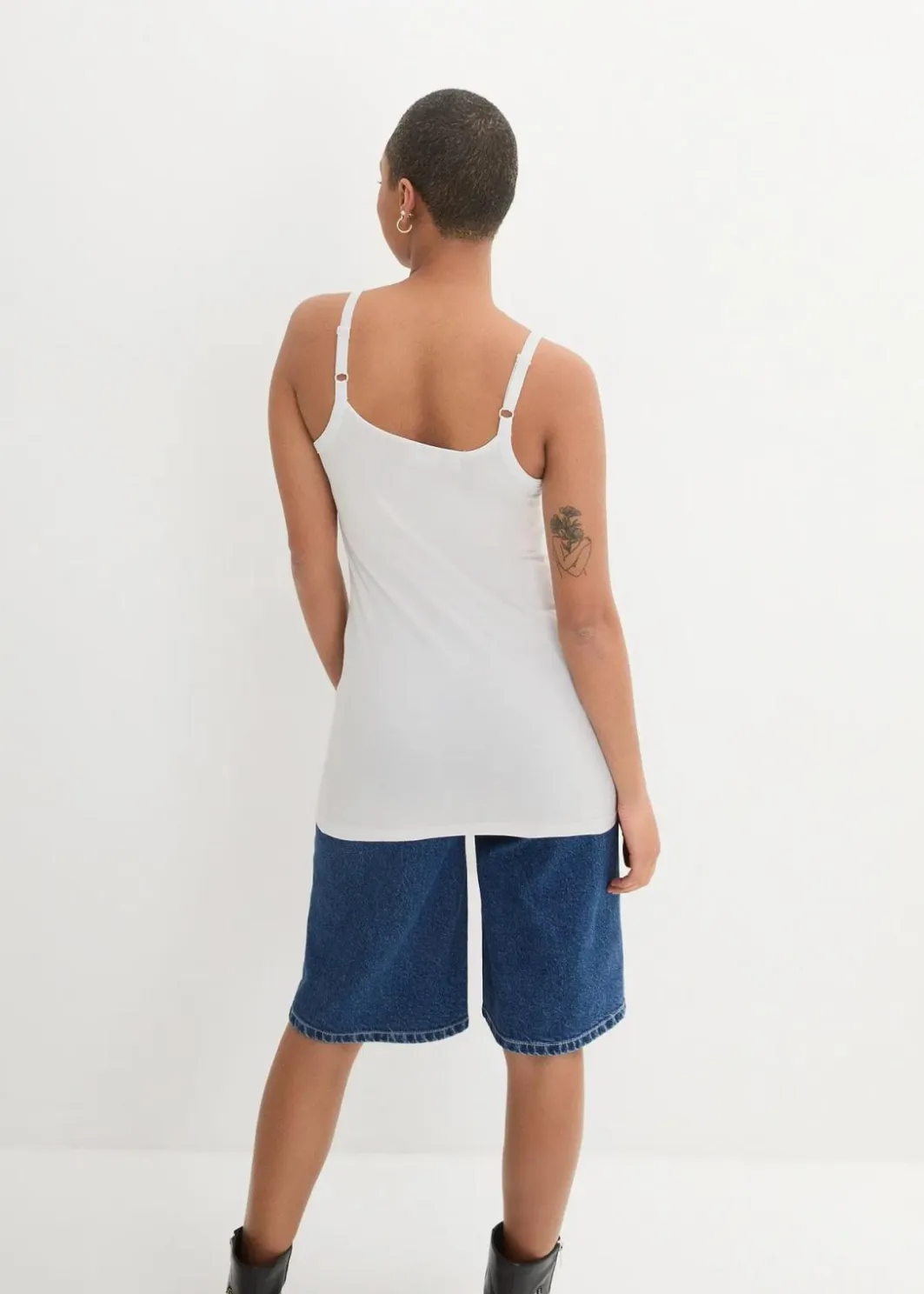 Damen bonprix Shirts & Tops|Basics|Spaghettiträger-Top aus reiner Bio Baumwolle, (2er-Pack)