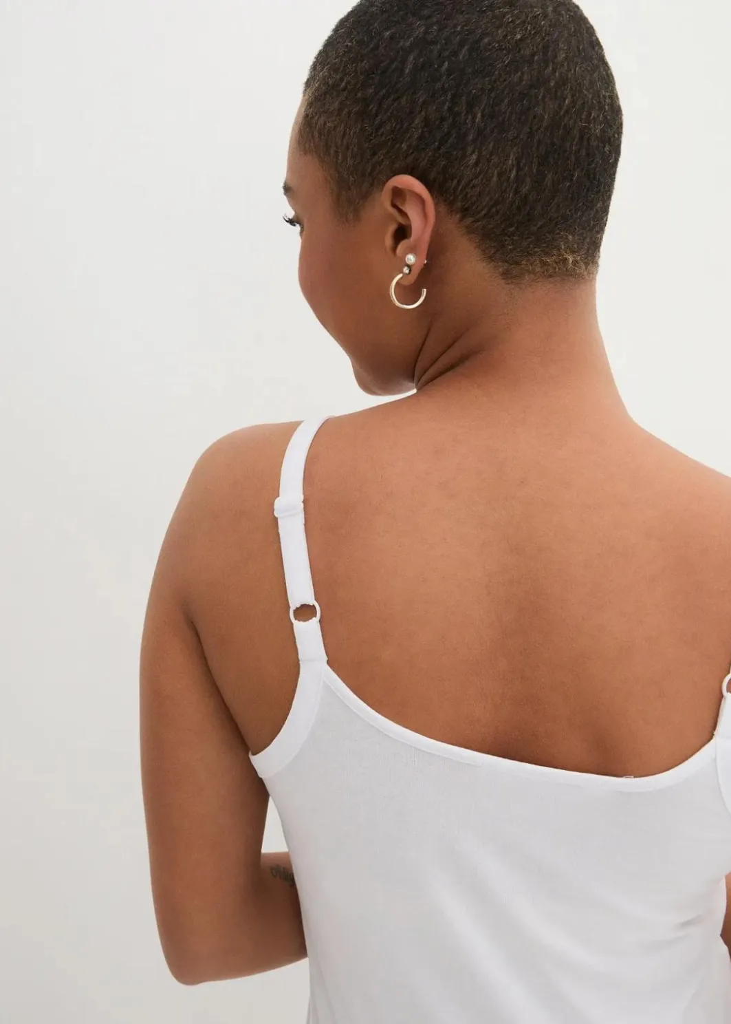 Damen bonprix Shirts & Tops|Basics|Spaghettiträger-Top aus reiner Bio Baumwolle, (2er-Pack)
