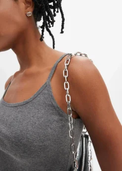 Damen bonprix Shirts & Tops|Basics|Spaghettiträger-Top aus reiner Baumwolle, 2er Pack