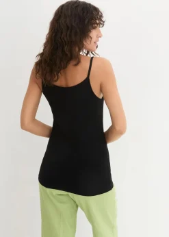 Damen bonprix Wäsche·Unterhemden|Bekleidung·Röcke|Spaghettiträger-Top aus reiner Baumwolle (3er Pack)