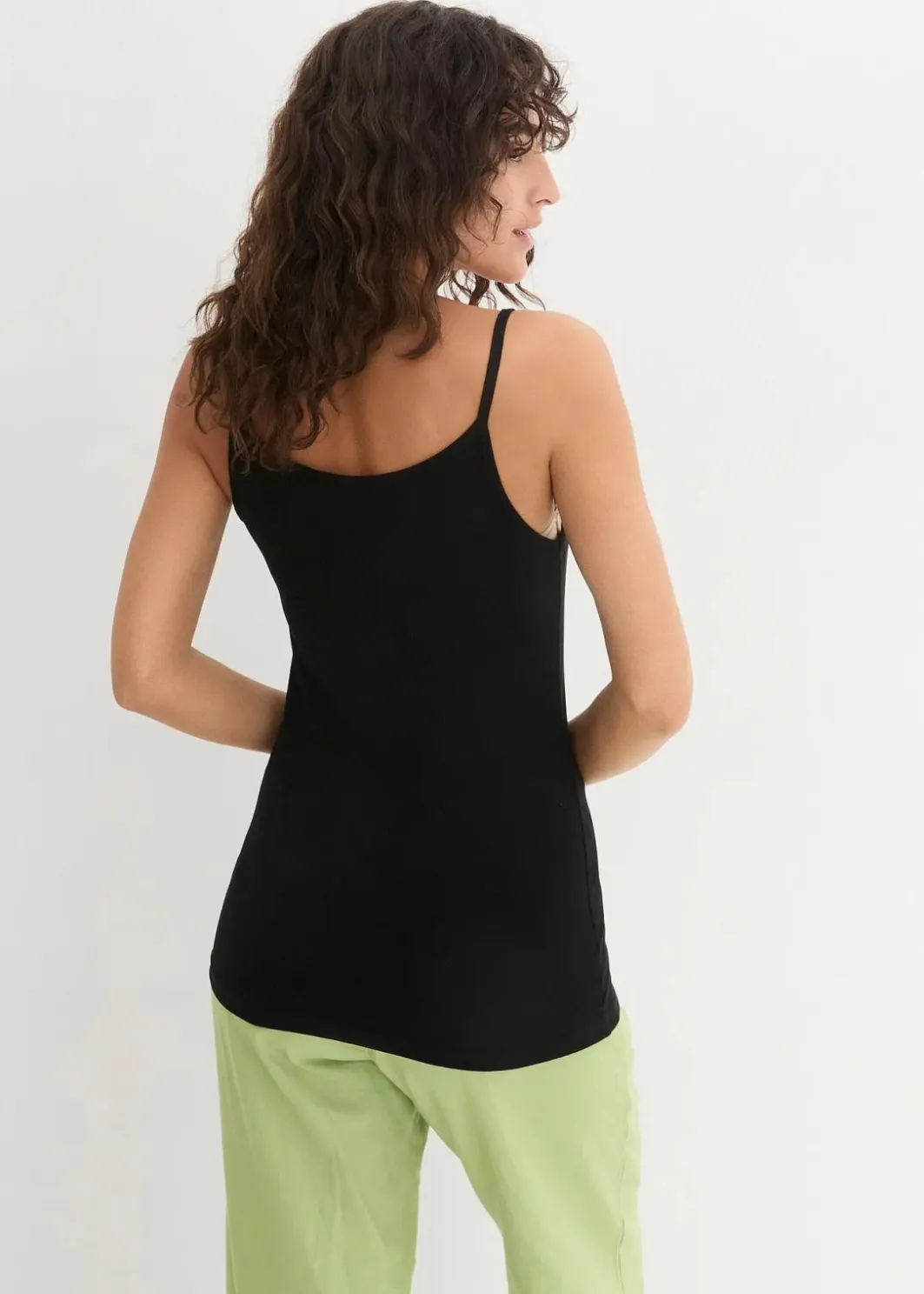 Damen bonprix Wäsche·Unterhemden|Bekleidung·Röcke|Spaghettiträger-Top aus reiner Baumwolle (3er Pack)