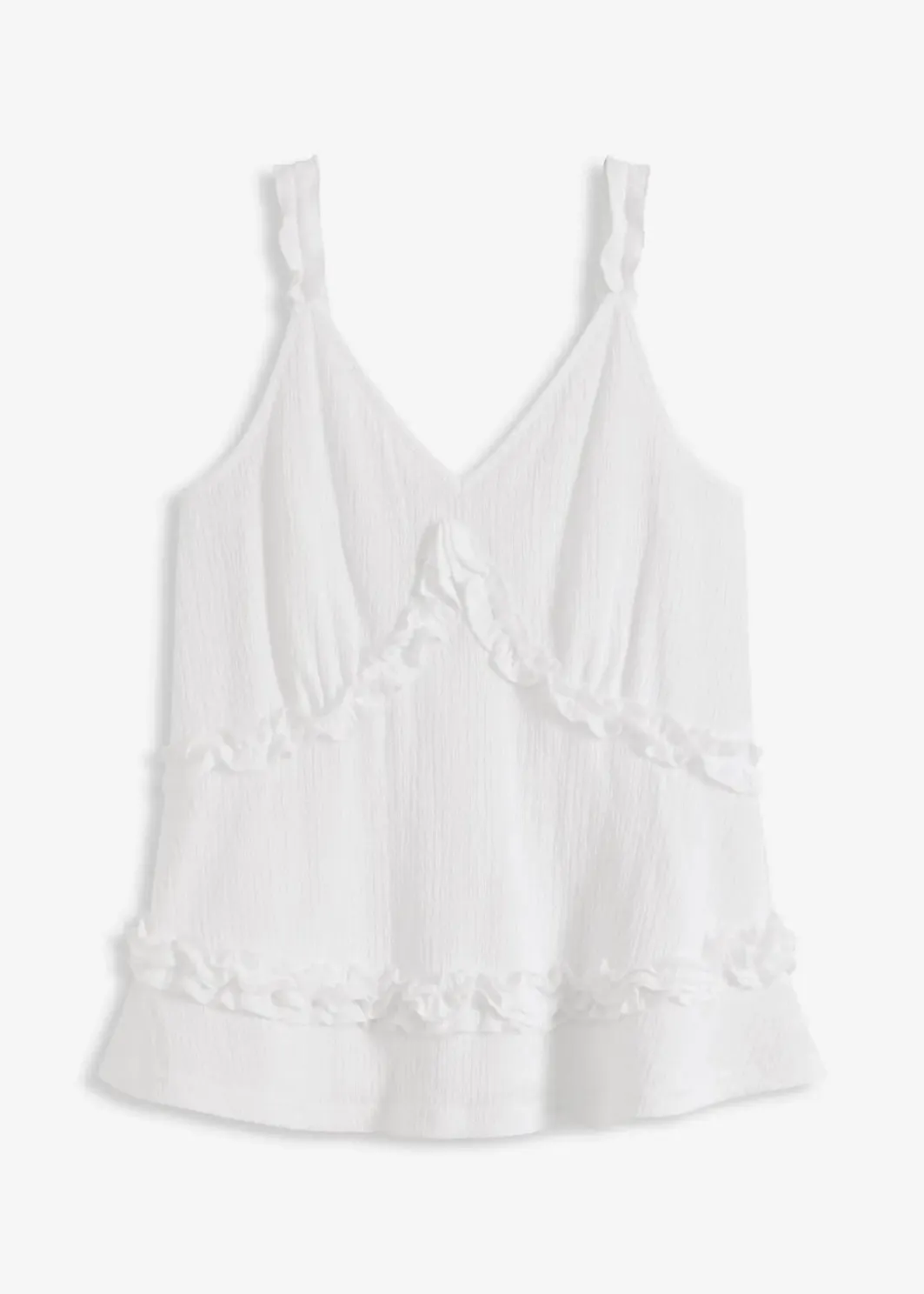 Hot Spaghettiträger-Top mit Rüschen Damen Shirts & Tops