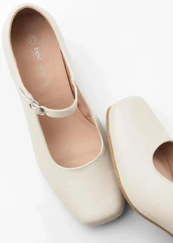 Damen bonprix Pumps|Spangenpumps mit Blockabsatz