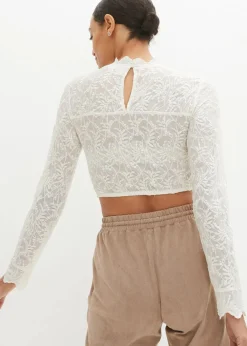 Damen bonprix Bekleidung·Jacken & Mäntel|Blusen & Tuniken|Spitze-Dirndlbluse, langarm