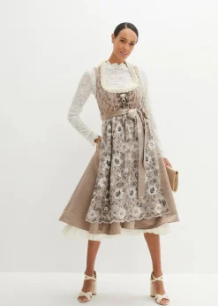 Damen bonprix Bekleidung·Jacken & Mäntel|Blusen & Tuniken|Spitze-Dirndlbluse, langarm