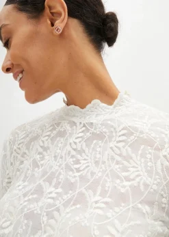 Damen bonprix Bekleidung·Jacken & Mäntel|Blusen & Tuniken|Spitze-Dirndlbluse, langarm