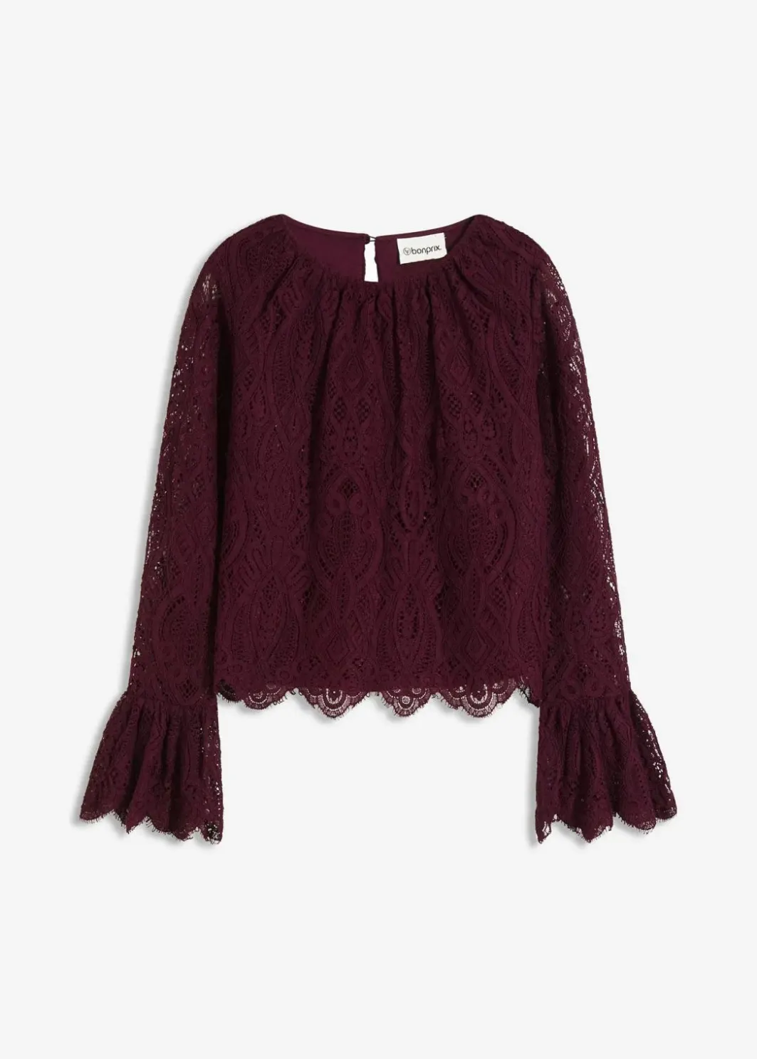 New Spitzen-Bluse mit Volants Damen Bekleidung·Jacken & Mäntel|Blusen & Tuniken
