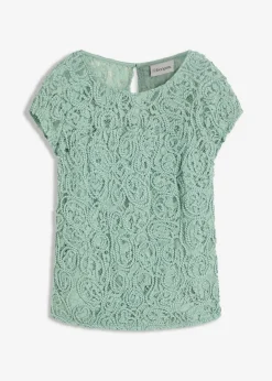 Hot Spitzen-Blusenshirt Damen Blusen & Tuniken|Bekleidung·Jacken & Mäntel