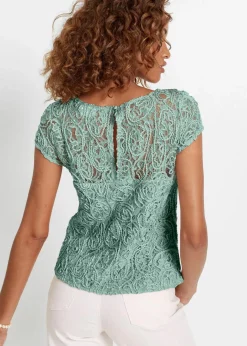 Hot Spitzen-Blusenshirt Damen Blusen & Tuniken|Bekleidung·Jacken & Mäntel