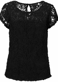 Damen bonprix Blusen & Tuniken|Bekleidung·Jacken & Mäntel|Spitzen-Blusenshirt