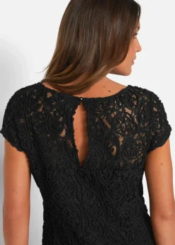 Damen bonprix Blusen & Tuniken|Bekleidung·Jacken & Mäntel|Spitzen-Blusenshirt
