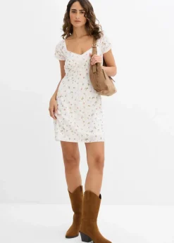 Damen bonprix Kleider|Spitzenkleid mit Blumenprint