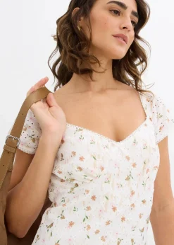 Damen bonprix Kleider|Spitzenkleid mit Blumenprint