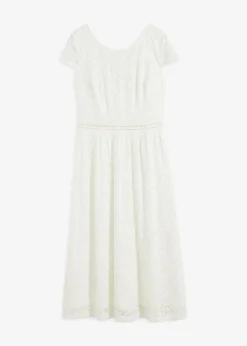 Spitzenkleid mit Häkel-Einsatz in der Taille Damen Kleider