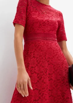 Damen bonprix Bekleidung·Pullover & Strickjacken|Kleider|Spitzenkleid mit Häkeleinsatz