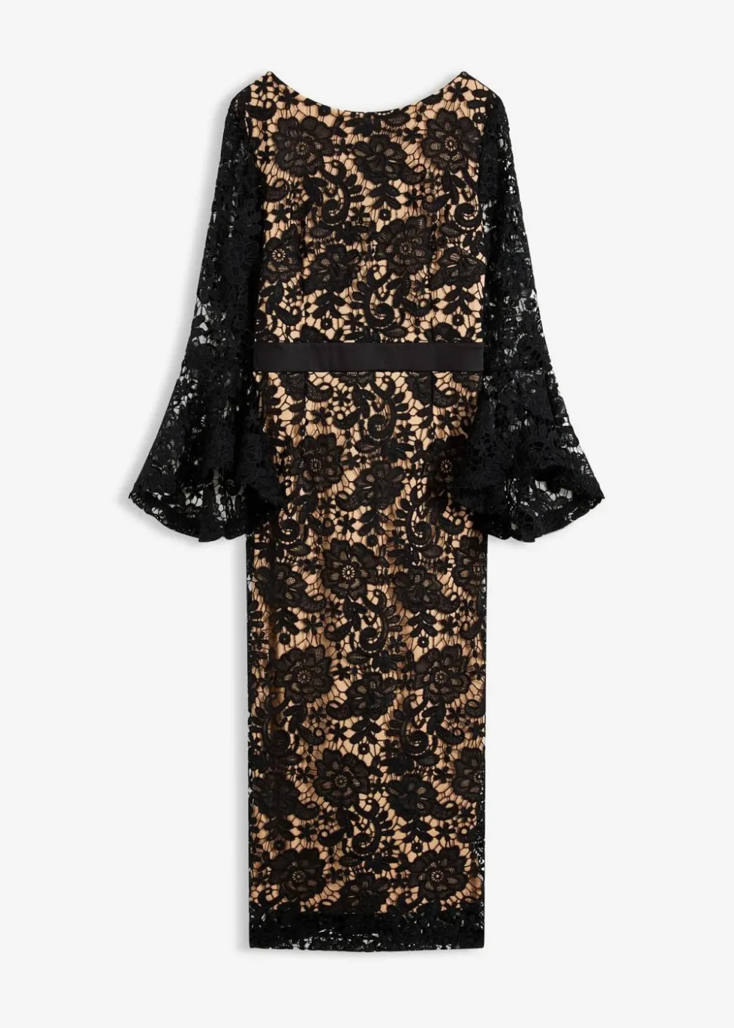 Spitzenkleid mit Satin-Einsatz Damen Festliche Mode|Kleider