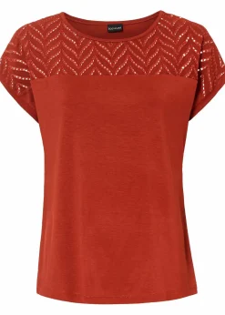 New Spitzenshirt aus softer Viskose Damen Shirts & Tops|Nachhaltigere Materialien