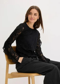 Damen bonprix Shirts & Tops|Spitzen-Shirtbluse