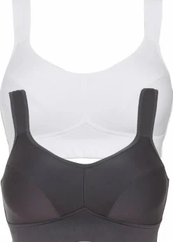 Online Sport BH mit mittlerem Halt (2er Pack) Damen Große Cups D-H|Sportbekleidung