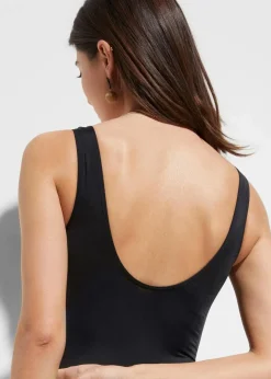 Damen bonprix Nachhaltigere Materialien|Bademode·Badeanzüge|Sport-Badeanzug mit Bein