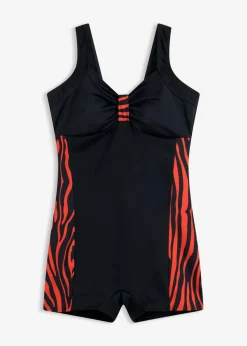 Damen bonprix Nachhaltigere Materialien|Bedeckende Bademode|Sport-Badeanzug mit Bein