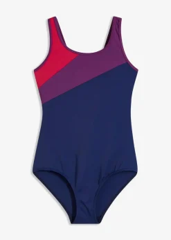 Damen bonprix Nachhaltigere Materialien|Bademode·Badeanzüge|Sport-Badeanzug mit Kontrast-Einsätzen