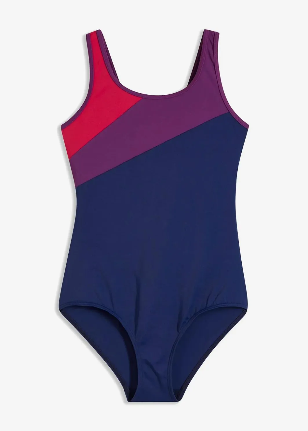 Damen bonprix Nachhaltigere Materialien|Bademode·Badeanzüge|Sport-Badeanzug mit Kontrast-Einsätzen