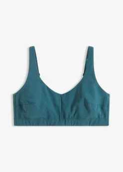 Best Sport-BH mit leichtem Halt aus geripptem Material Damen Große Cups D-H|Bhs