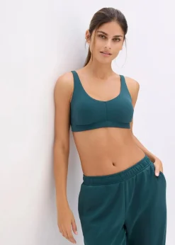 Best Sport-BH mit leichtem Halt aus geripptem Material Damen Große Cups D-H|Bhs