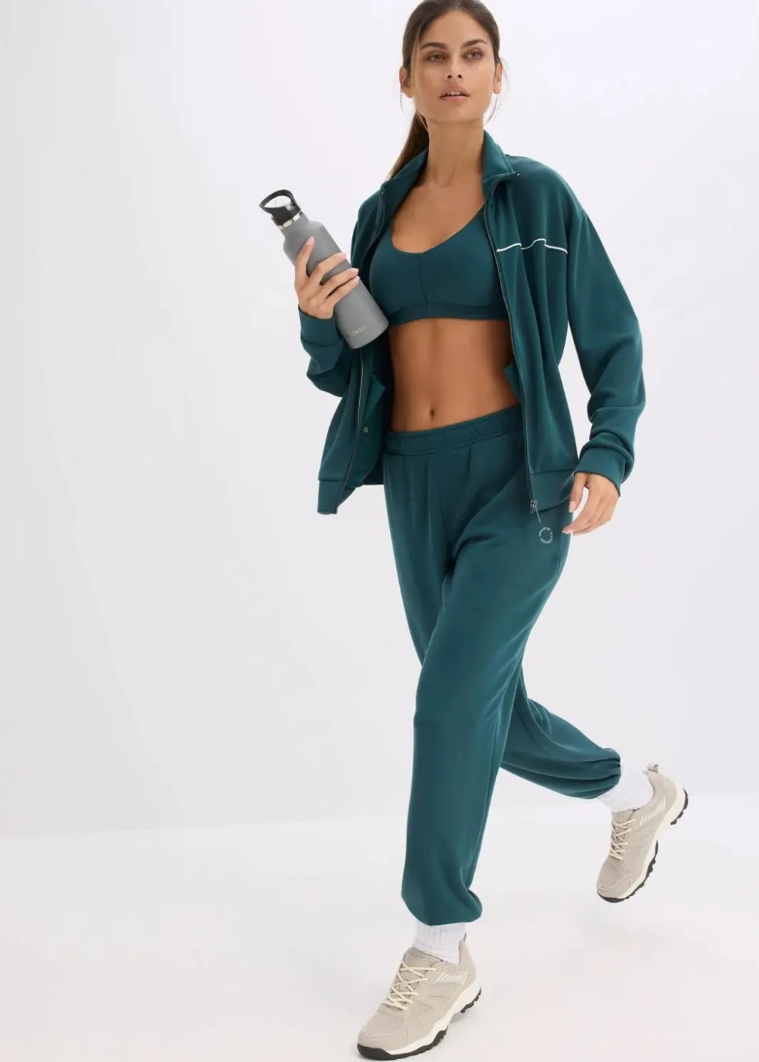 Damen bonprix Wäsche·Große Cups D-H|Wäsche·Bhs|Sport-BH mit leichtem Halt aus geripptem Material