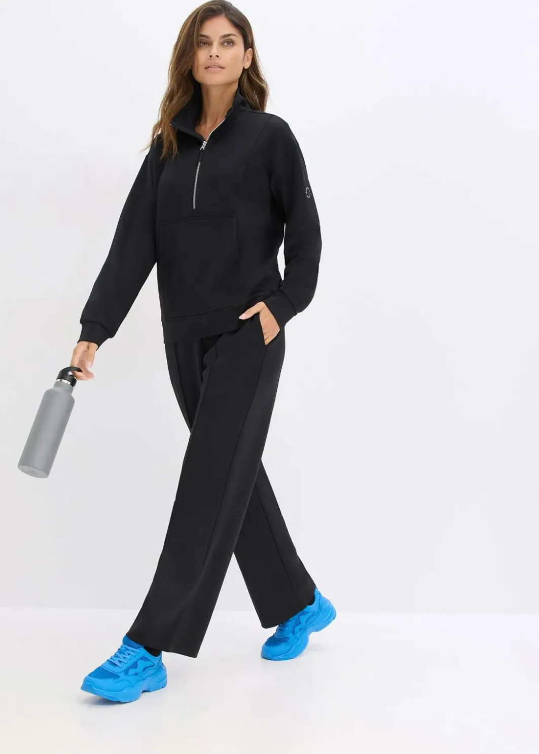Outlet Sport-Jacke mit Stehkragen Damen Bekleidung·Sweat|Nachhaltigere Materialien