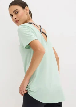 Damen bonprix Shirts & Tops|Sportbekleidung|Sport-Longshirt mit Rückenausschnitt