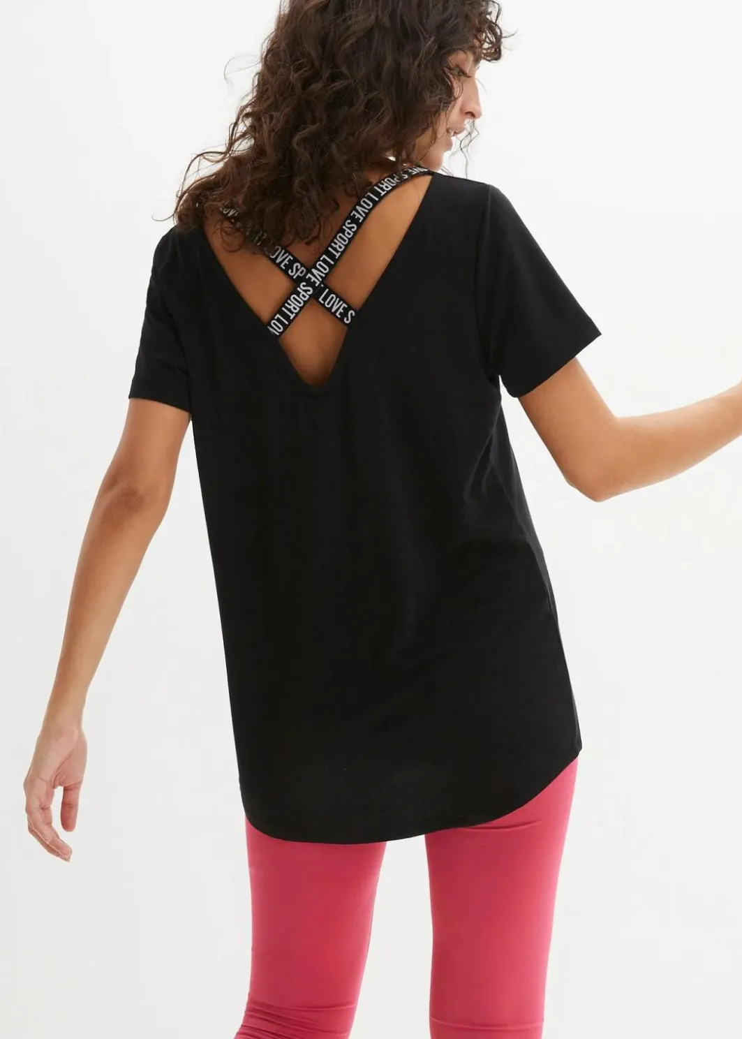 Hot Sport-Longshirt mit Rückenausschnitt Damen Bekleidung·Sweat|Nachhaltigere Materialien