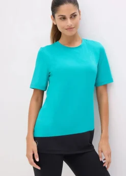 Damen bonprix Bekleidung·Sweat|Nachhaltigere Materialien|Sport-Shirt mit Strukturoptik