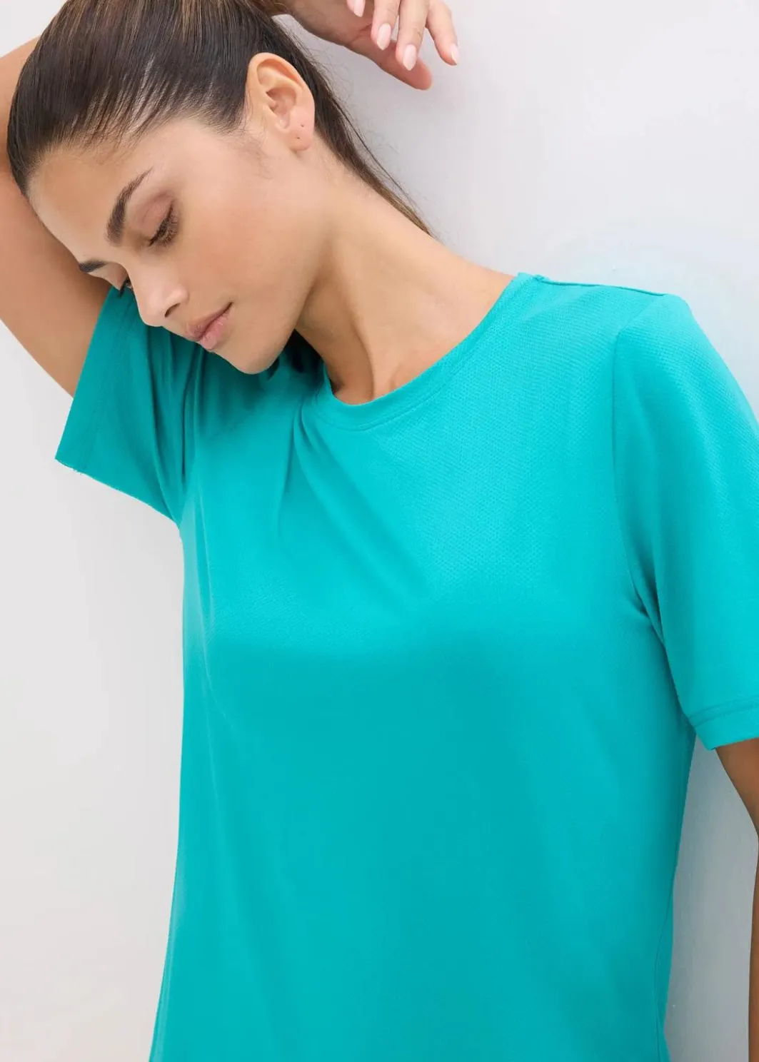 Damen bonprix Bekleidung·Sweat|Nachhaltigere Materialien|Sport-Shirt mit Strukturoptik